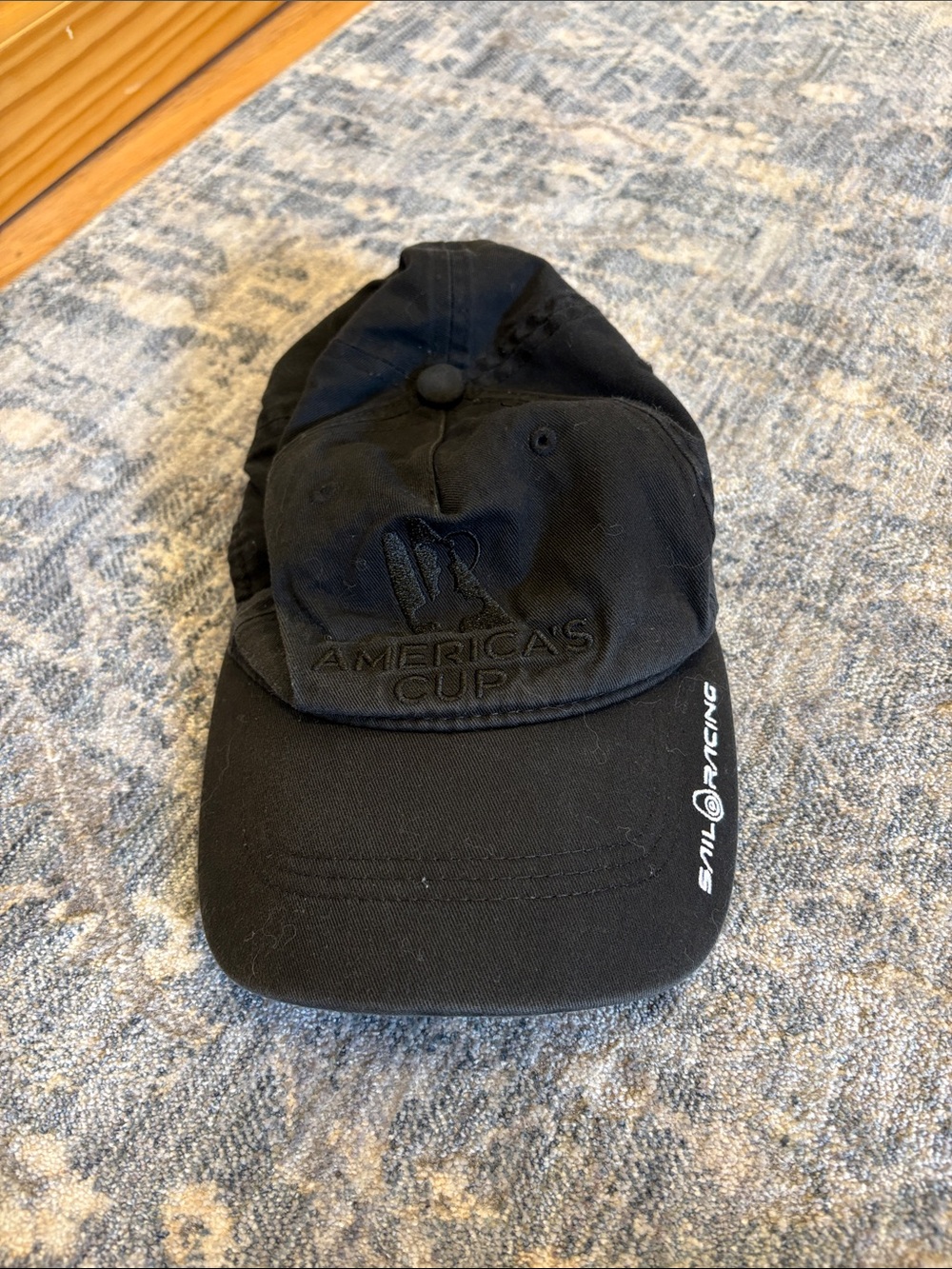 Black Americas Cup Embroidered Sailing Cap